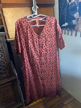 Women Myra Bag Rust and Black Leopard dress